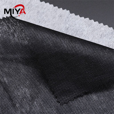 Perasaan Tangan Lembut Nylon Non Woven Fusible Interlining 25gsm Coating Fabric